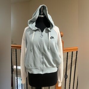 Nike Air Two-Tone Hoodie in Blue and White WOMEN SIZE L